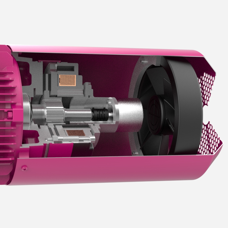 Refroidissement forcé avec frein et codeur